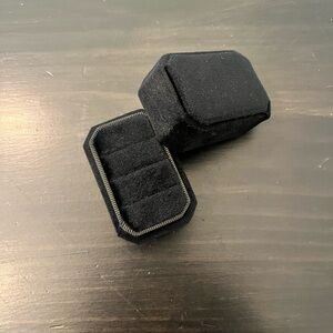 Black velvet ring box